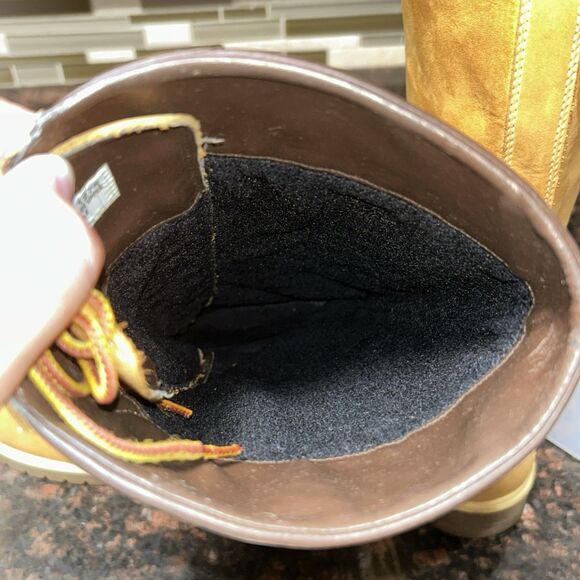 Timberland Lace Up Tall Boots Women’s 9 Wheat Brown Leather 16" Style 23345 - Picture 14 of 16